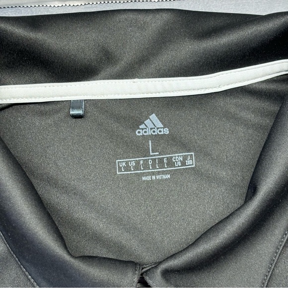 Adidas Golf Climalite Blocked Men's Polo Shirt Red/Gray/Black Sz Large - Picture 3 of 10